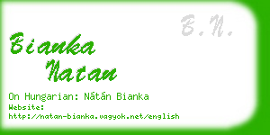 bianka natan business card