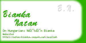 bianka natan business card